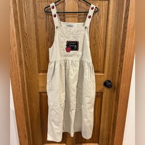 Vintage Sunbelt “School Days” Apple Jumper Dress – Made in USA – Size Small